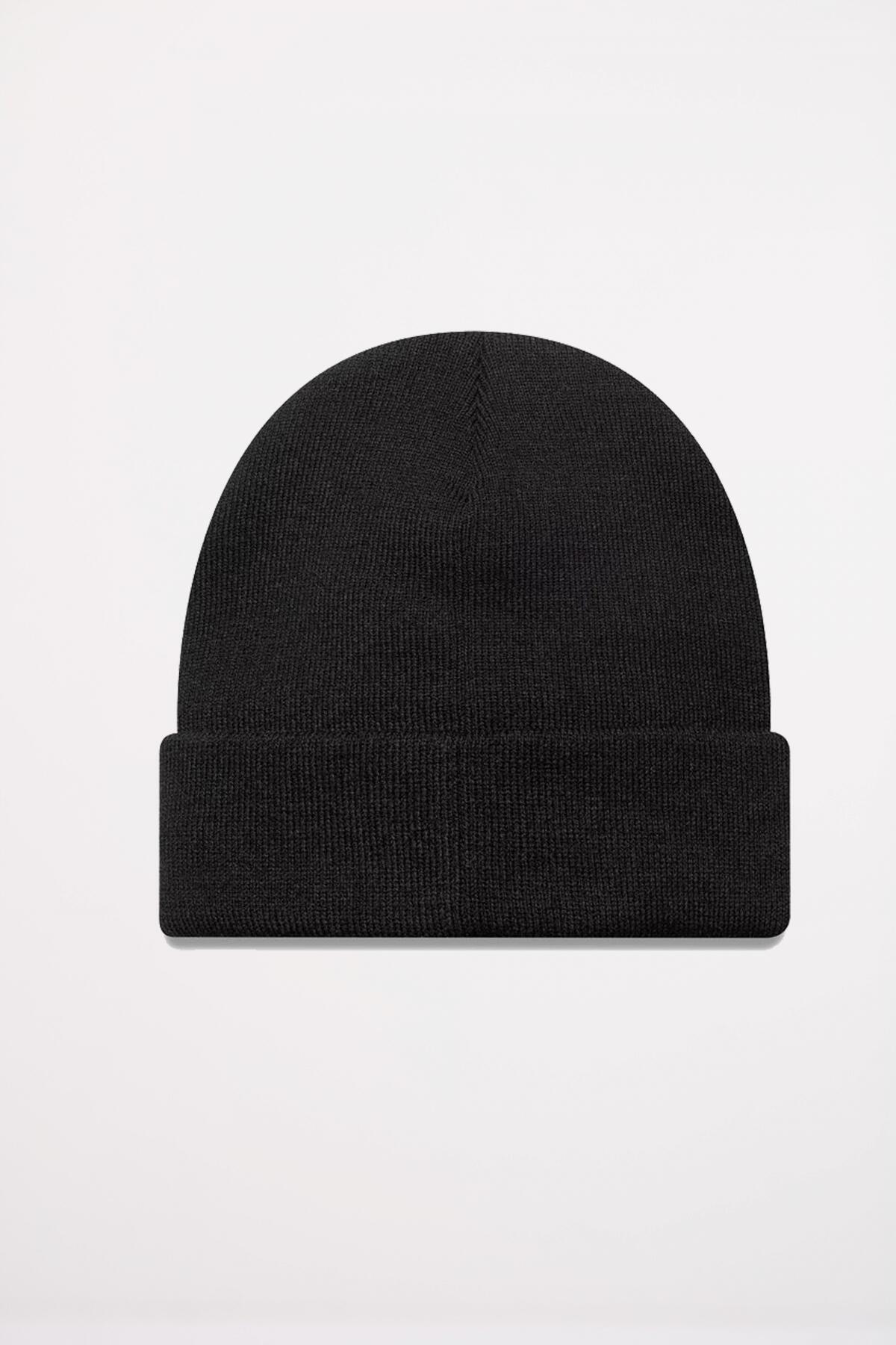 Bonnet New Era Modèle Mini Logo Cuff Beanie La Couleur Noir 4/4