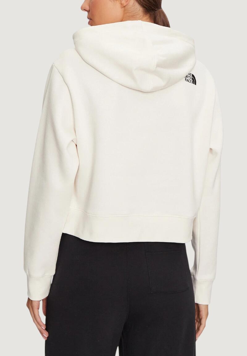 Felpa con cappuccio  Donna W ESSENTIAL CROP HOODIE Panna 3/4