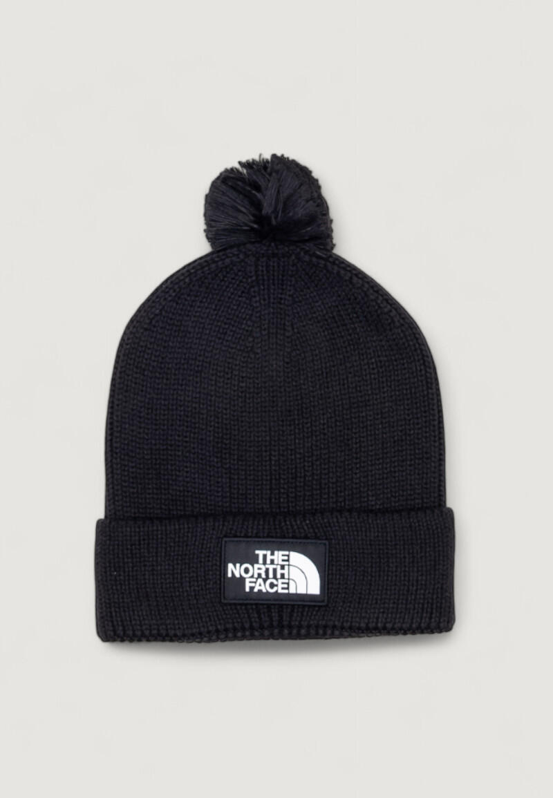 Căciulă cu pompon The North Face Logo Box Pom - negru Black | pompon detașabil