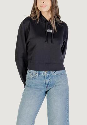 Felpe Donna W ESSENTIAL CROP HOODIE Nero