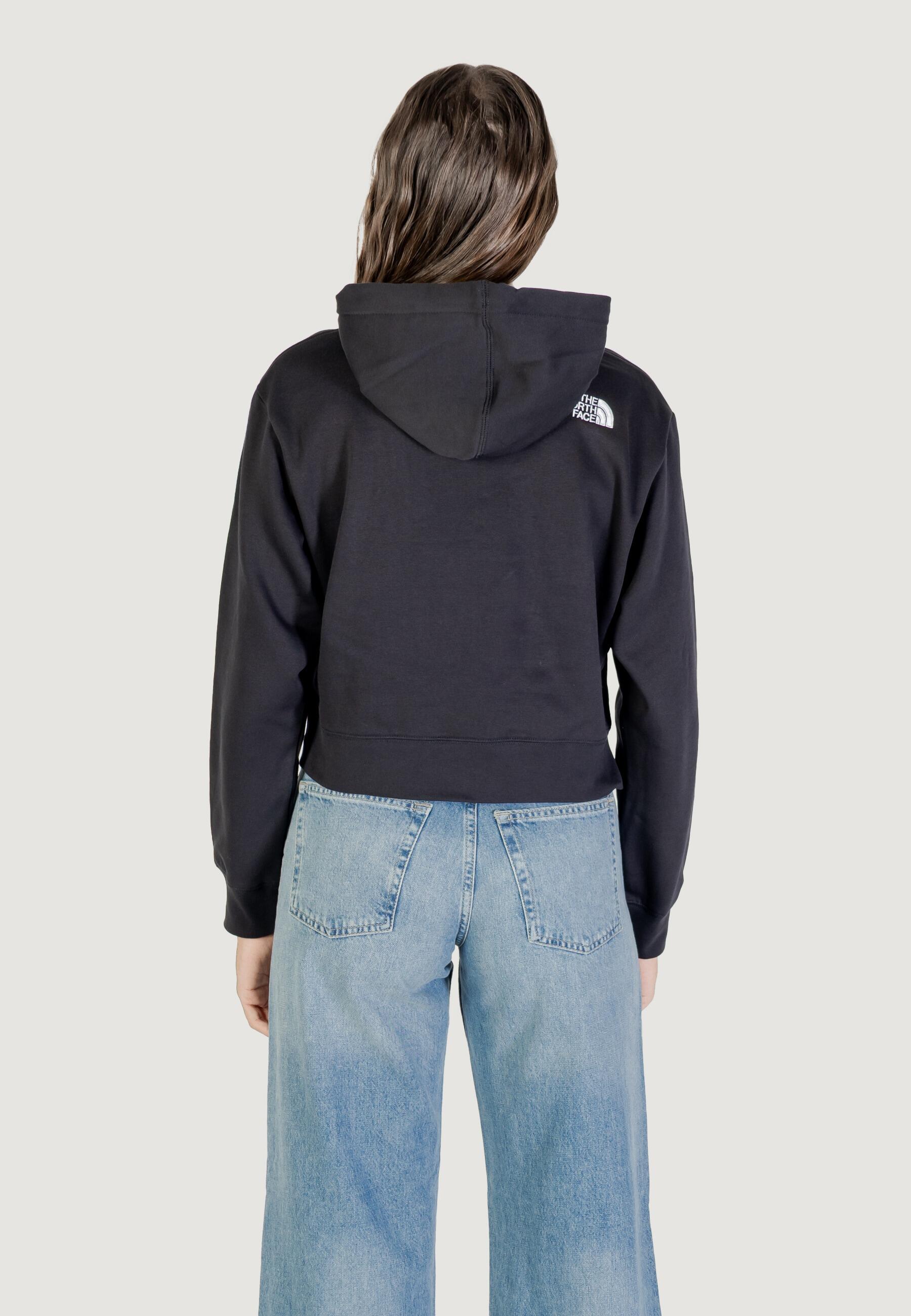 Felpe Donna W ESSENTIAL CROP HOODIE Nero 4/5