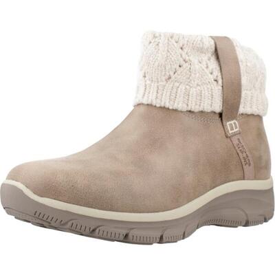 Botines Planos Mujer Skechers Slip-ins Relaxed Fit Marrón