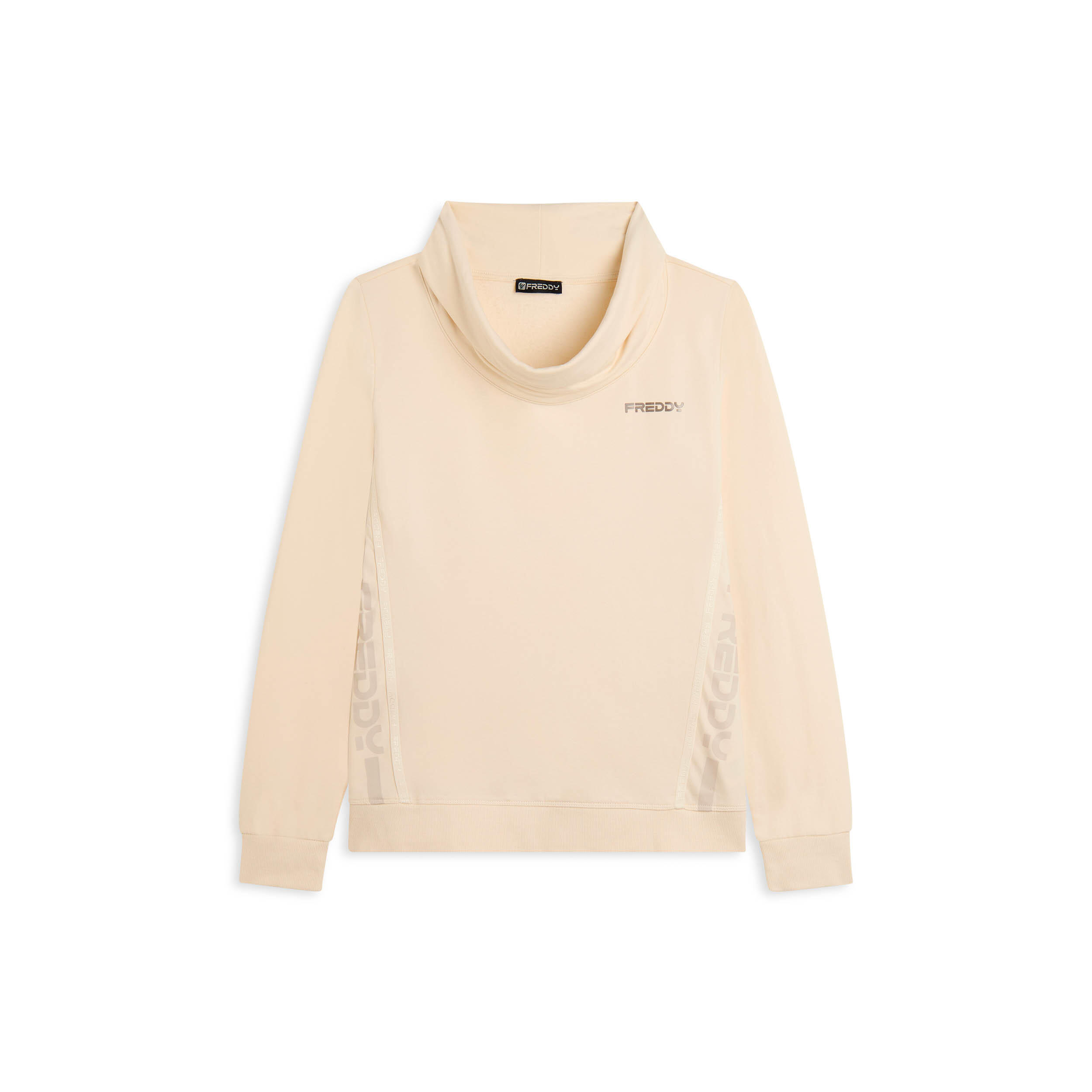 Freddy - Sweat-shirt Pour Femmes Avec Des Graphiques Et Des Coutures En Diagonale - Sweat-shirt - Blanc - Decathlon