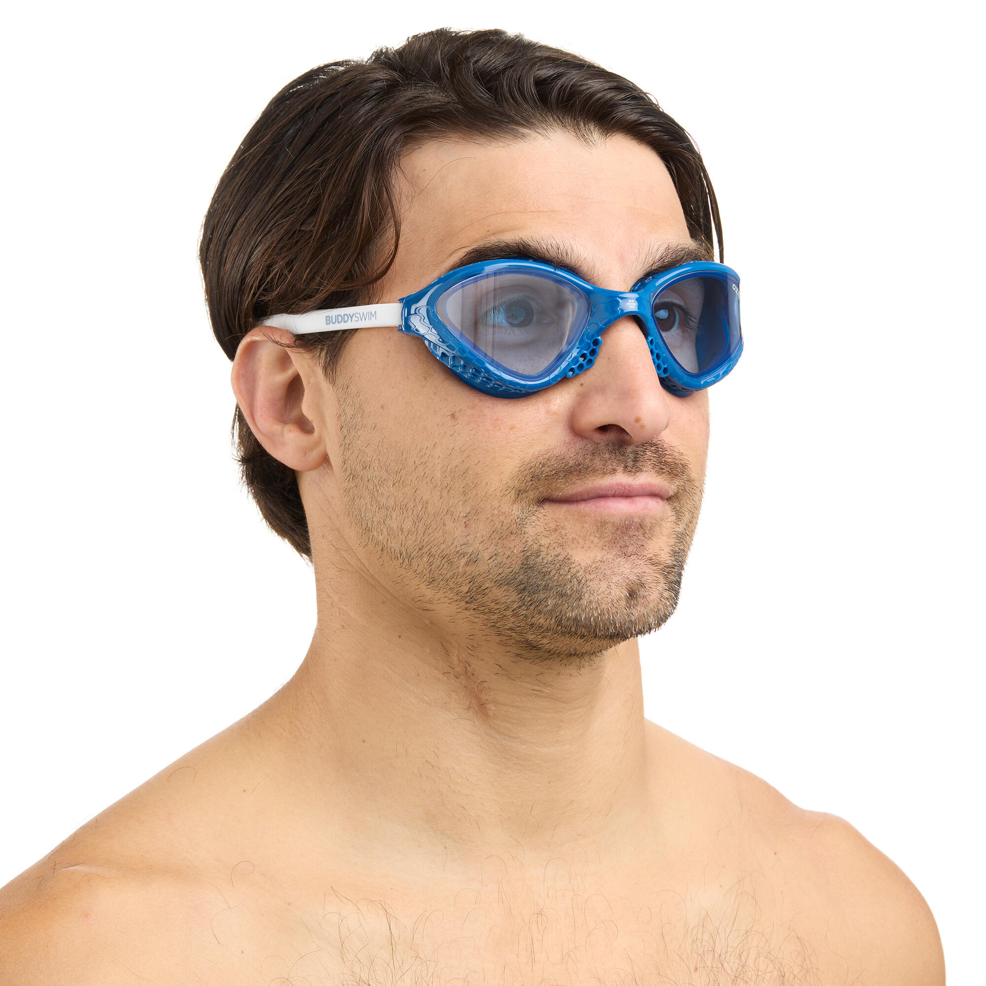 Lunettes de natation Ozean Open Water et Triathlon Bleu Marine-Blanc/Bleu 4/6