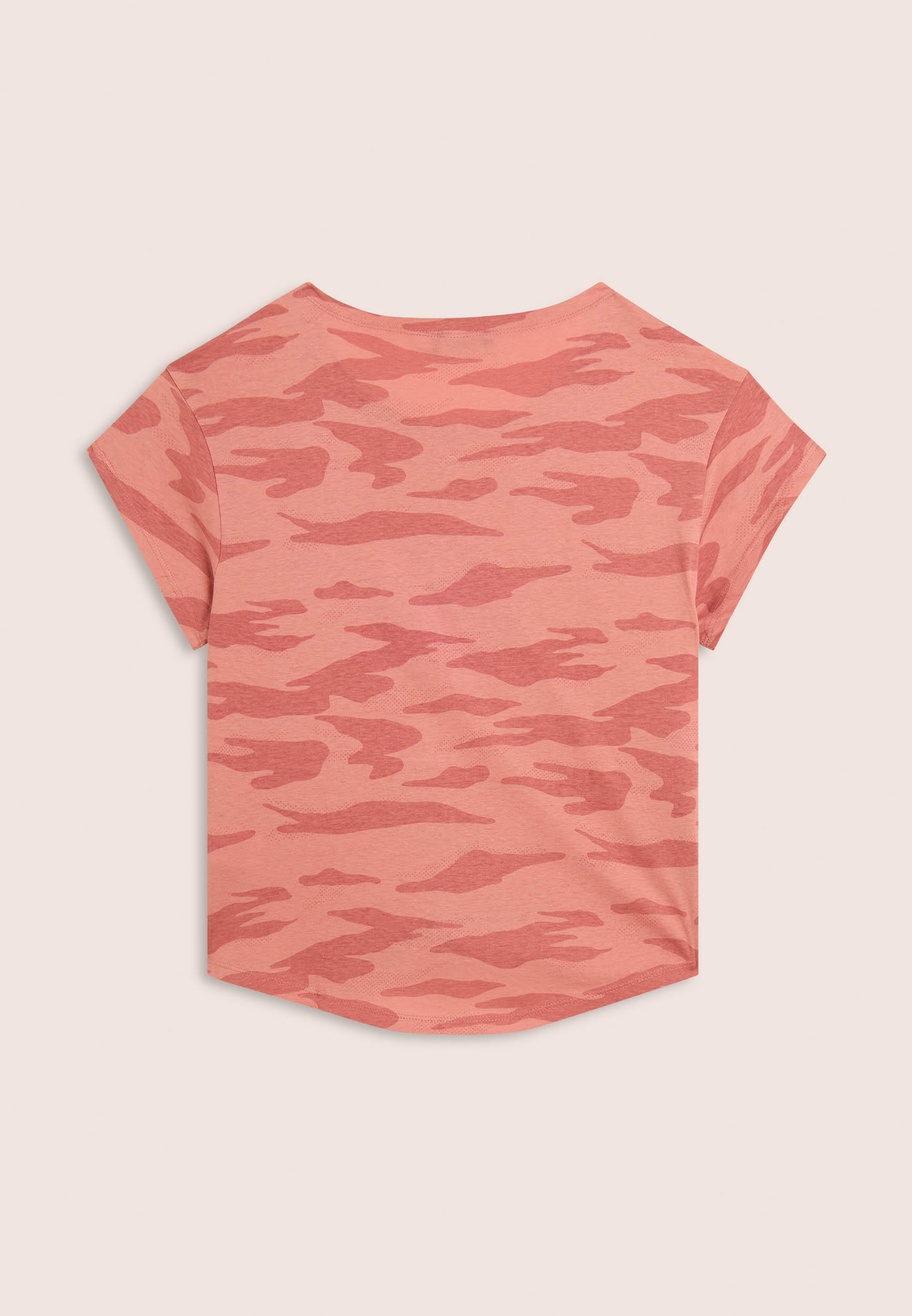 T-shirt imprimé camouflage avec manches à ailettes 2/3