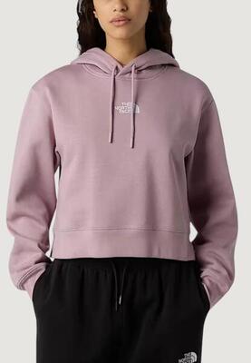 Felpe Donna W ESSENTIAL CROP HOODIE Lilla
