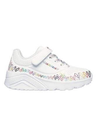 Zapatillas para Niña Skechers Uno lite heart craze Blanco