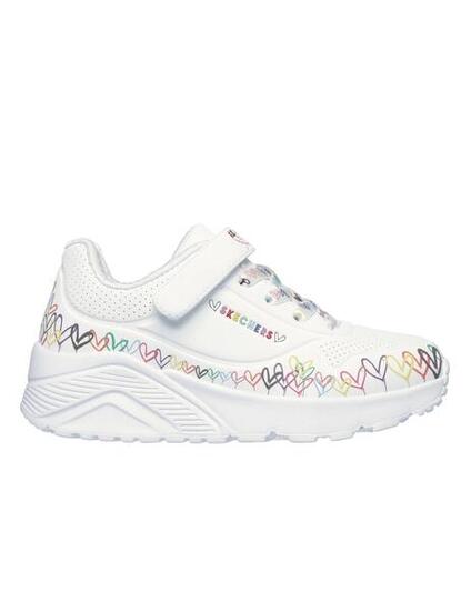 Zapatillas para Niña Skechers Uno lite heart craze Blanco