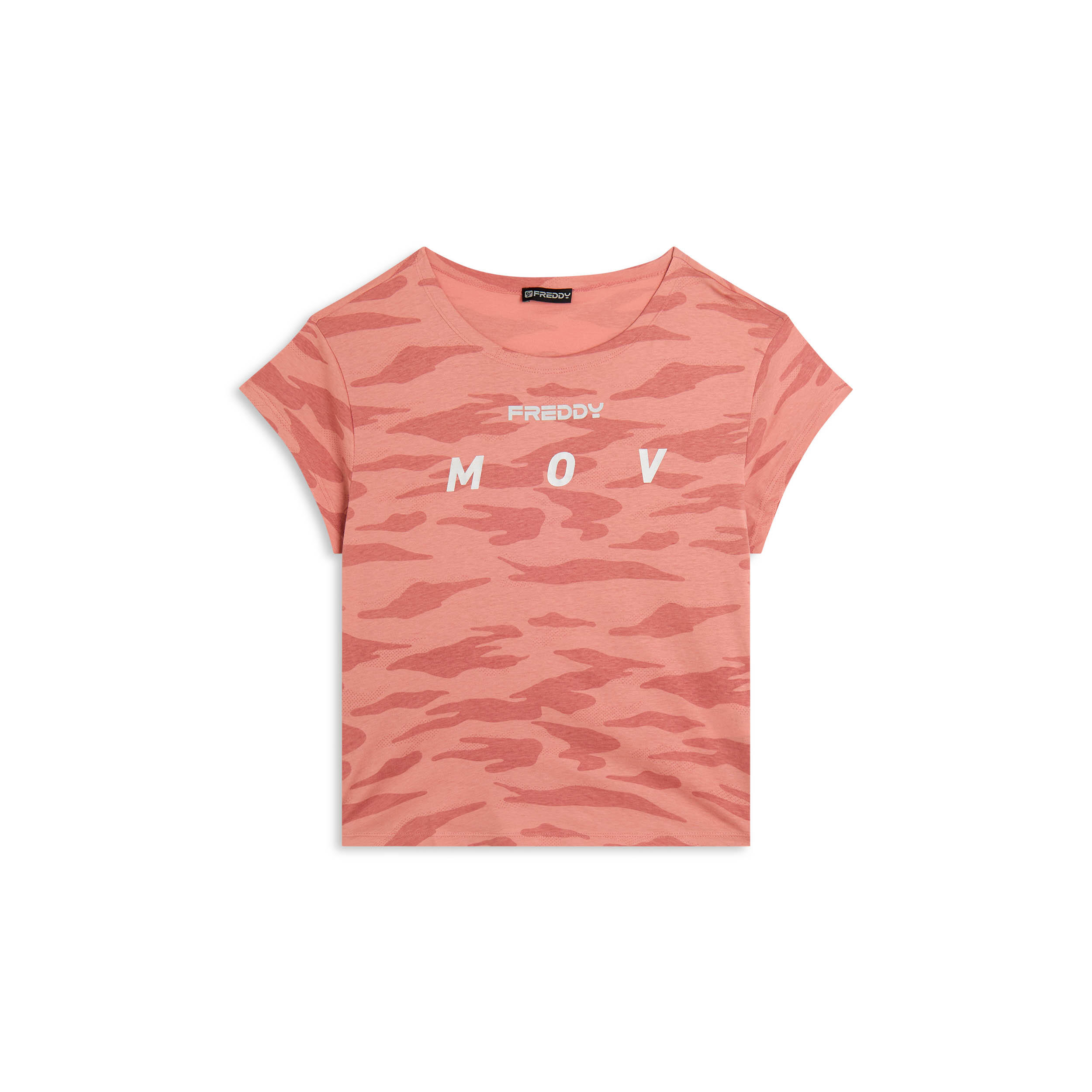 Freddy - T-shirt Imprimé Camouflage Avec Manches À Ailettes - T-shirt Manches Courtes - Rose - Decathlon