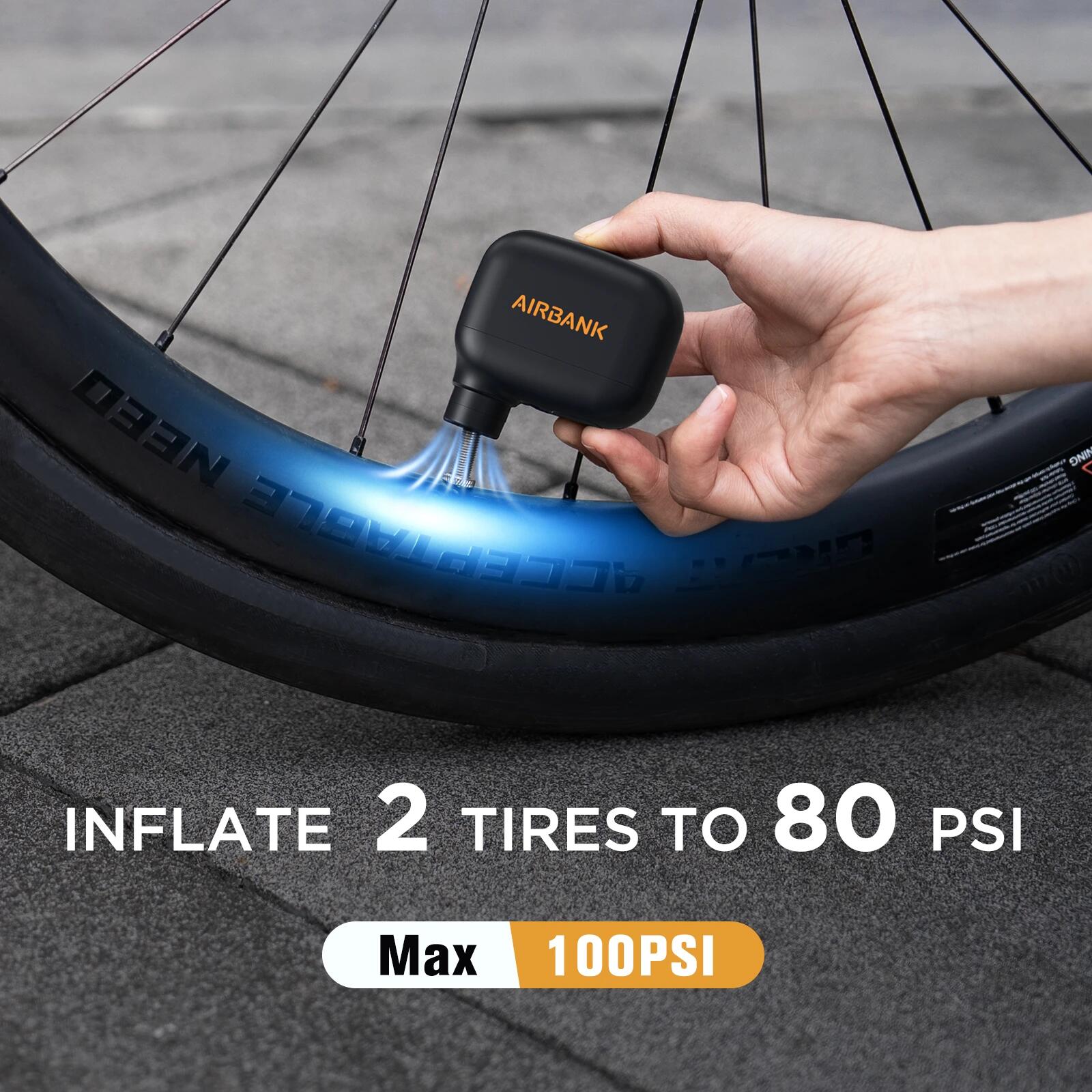 Mini pompe à vélo, compresseur électrique portable mini pneu gonfleur