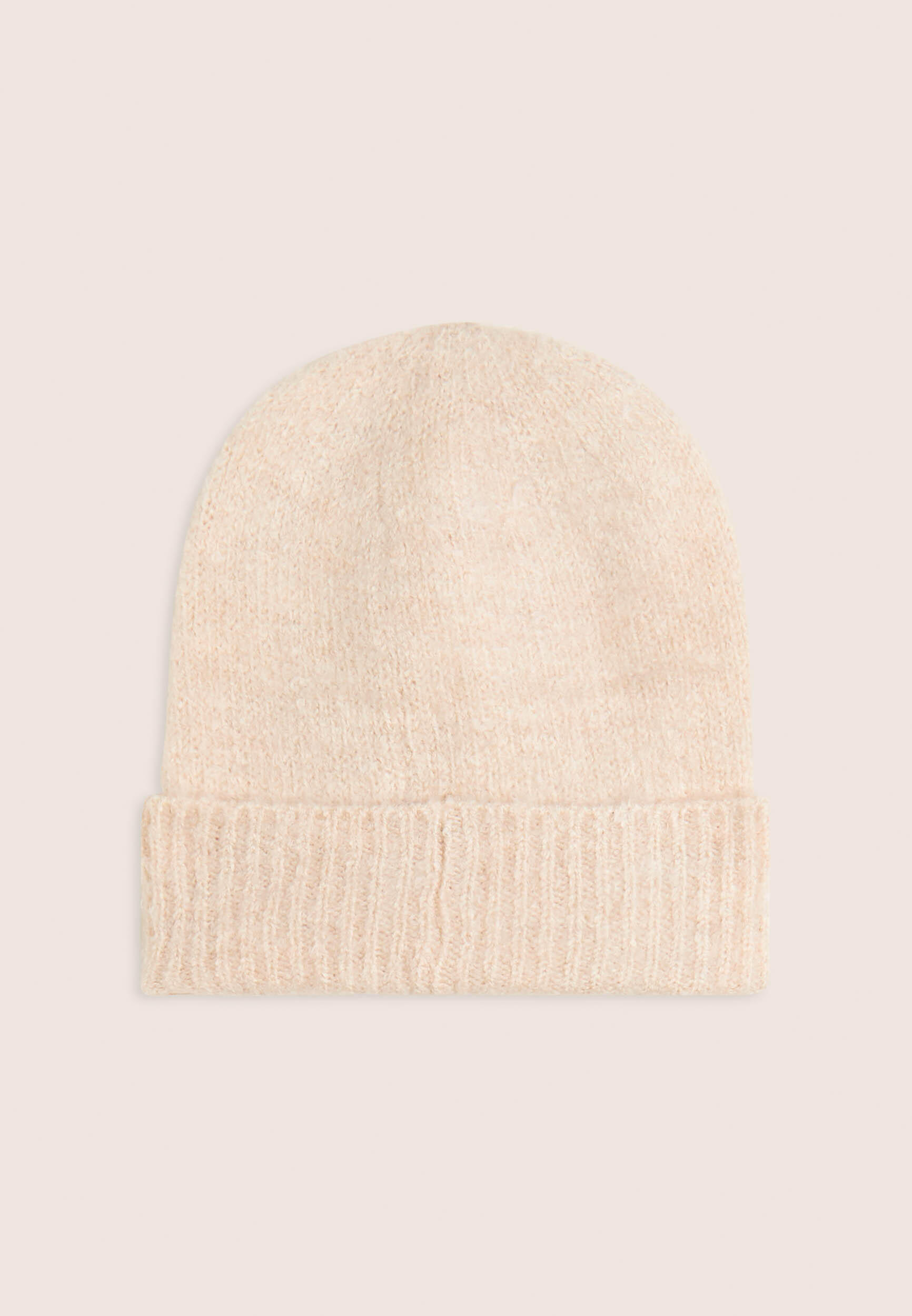 Beanie bouclé con risvolto e logo dorato FY 2/3