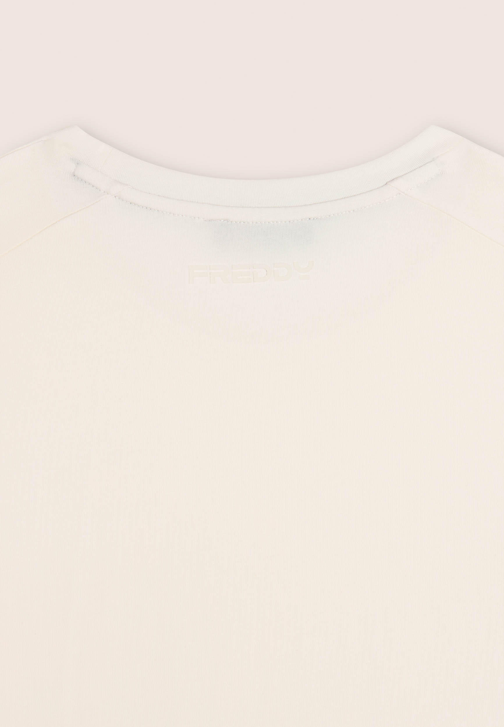 T-shirt regular con spalle raglan e doppia stampa lucida 3/3