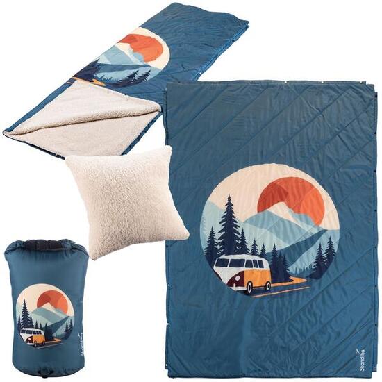 Campingdecke Liva - 4-in-1 Outdoor Decke - Schlafsack - Kissen - wasserdicht