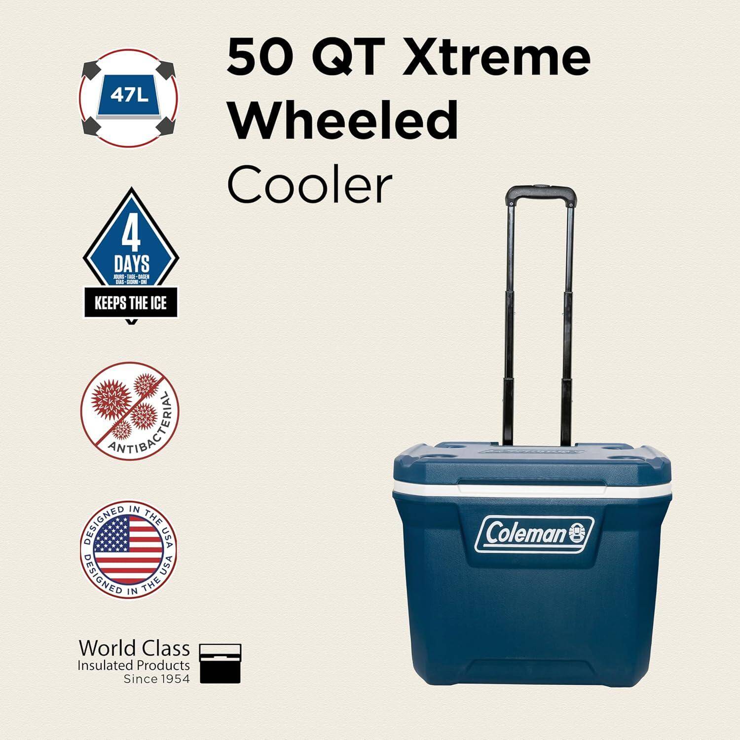 Wheeled Hard Cooler Box 50QT Xtreme (5 Days retention) -  5