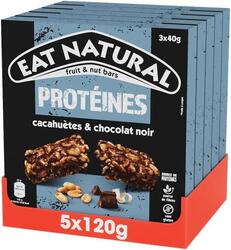 Barres de Céréales Eat Natural sans gluten – Cacahuètes, chocolat – 15×40 g