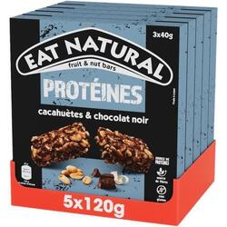 Barres de Céréales Eat Natural sans gluten – Cacahuètes, chocolat – 15×40 g