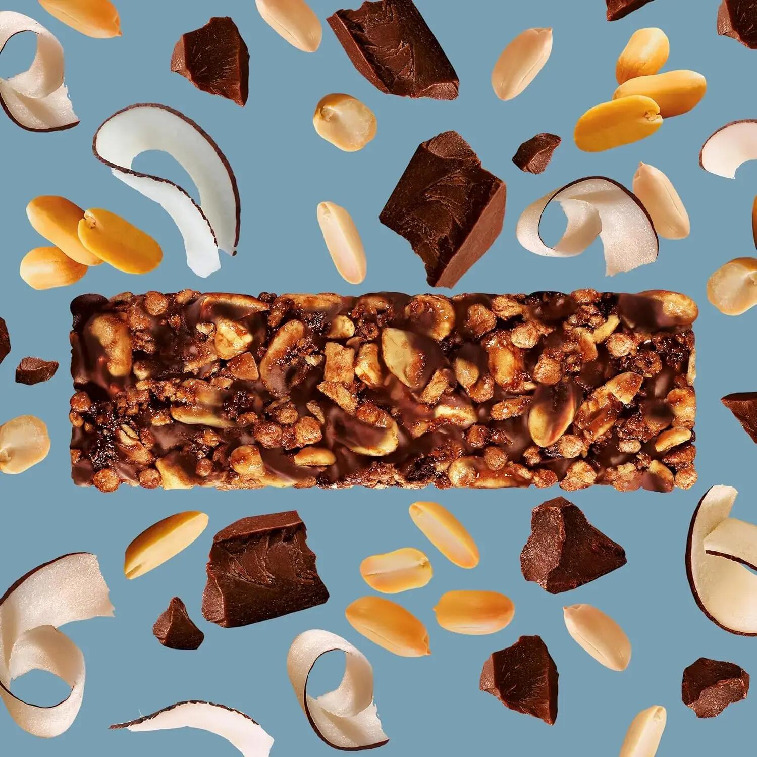 Barres de Céréales Eat Natural sans gluten – Cacahuètes, chocolat – 15×40 g 6/6