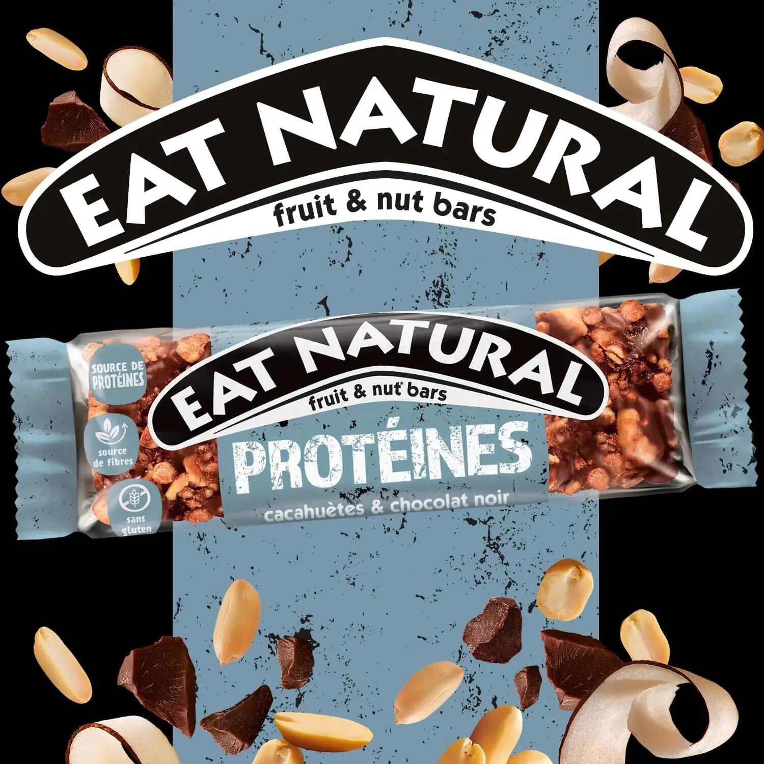 Barres de Céréales Eat Natural sans gluten – Cacahuètes, chocolat – 15×40 g 4/6