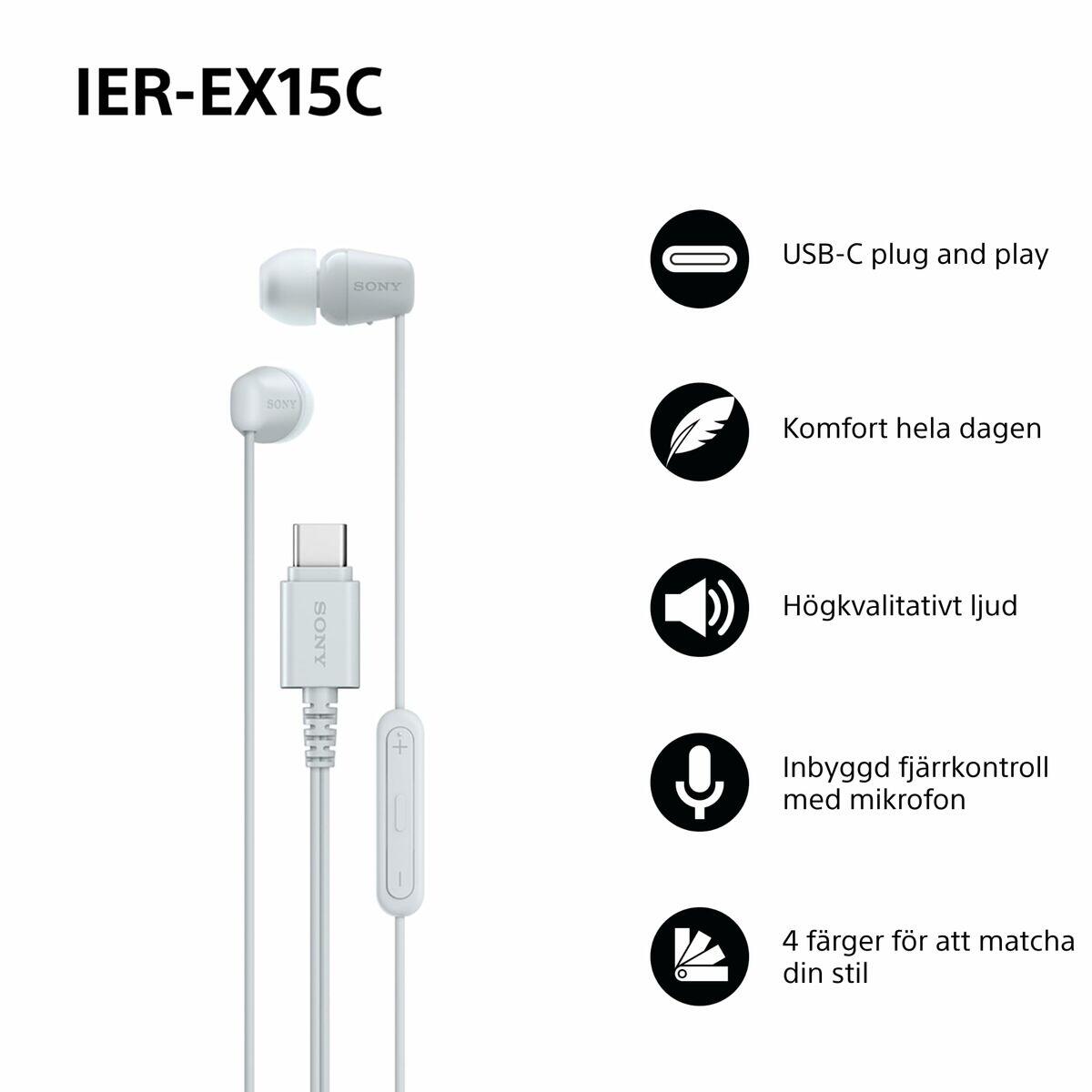 Auriculares SONY IEREX15CW Branco 3/5