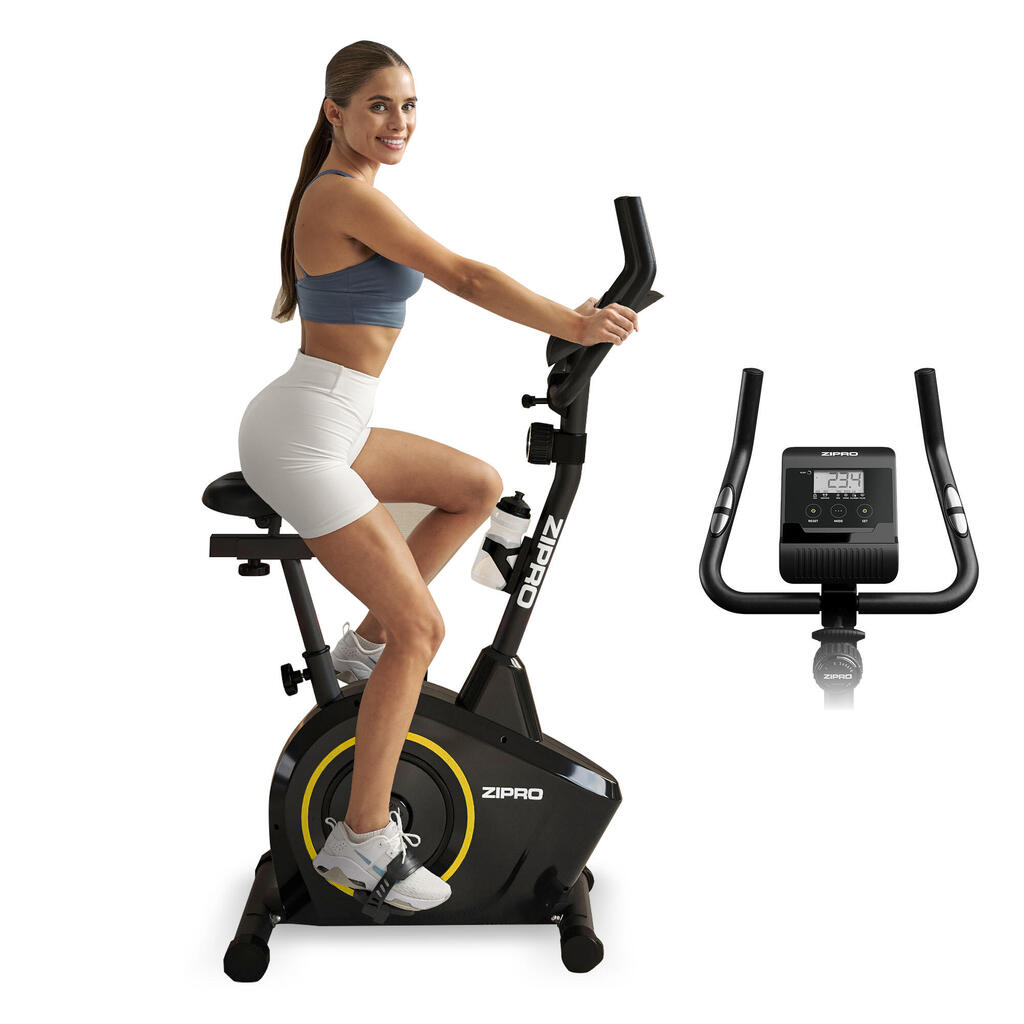 ZIPRO Boost Gold Magnetic Exercise Bike with 8 Resistance Levels and LCD Console