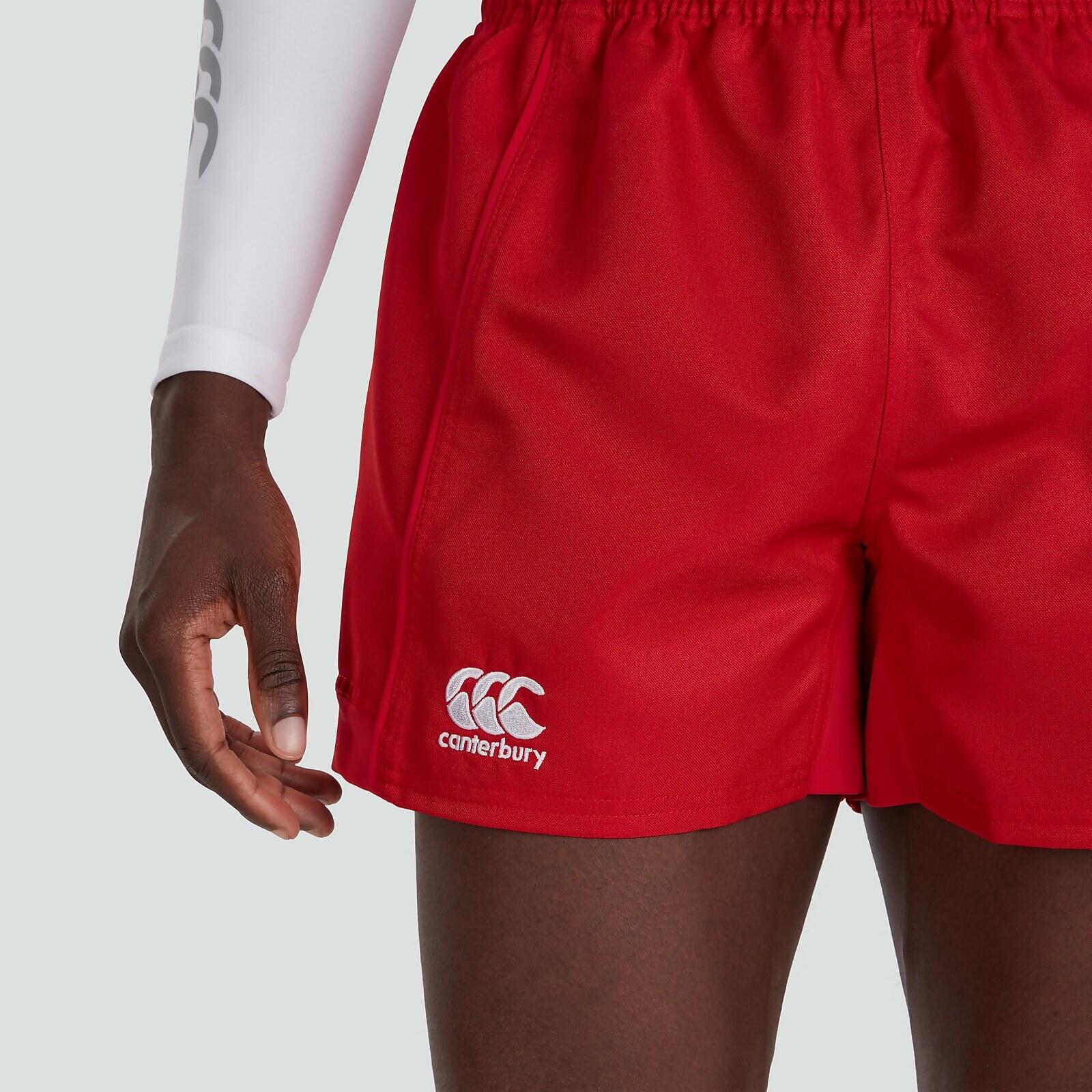 Rugby Sportbroek - Heren Volwassenen Rood 4/7