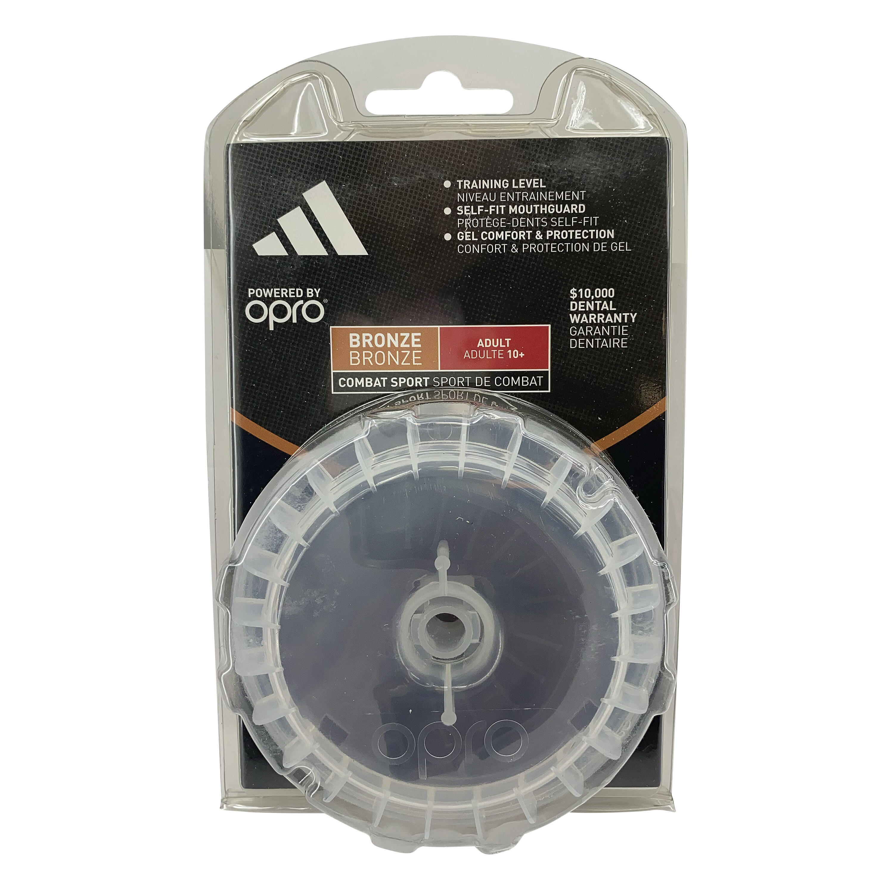 Protège dents opro bronze gen4  (couleur : noir/blanc - taille : senior) 4/4