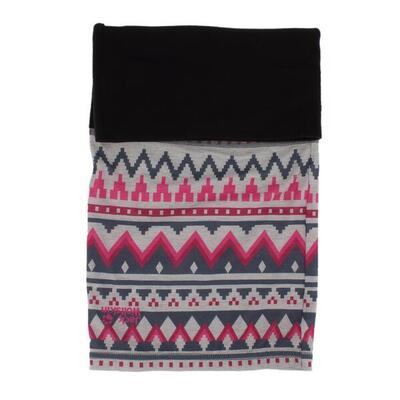 Schal Print Fleece Headgear Neck Warmer Tube Loop in Rosa