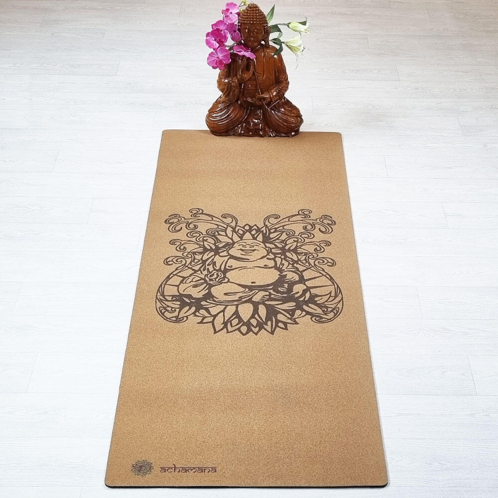 Tapete de yoga goma y corcho 5mmx68cmx1,83m - Laughing Buddha 2/7
