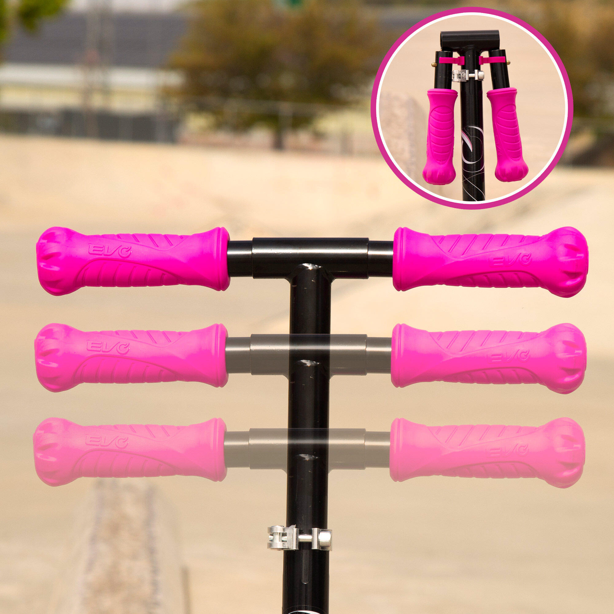 Trotinete de 2 rodas dobrável e ajustável rosa EVO 3/7