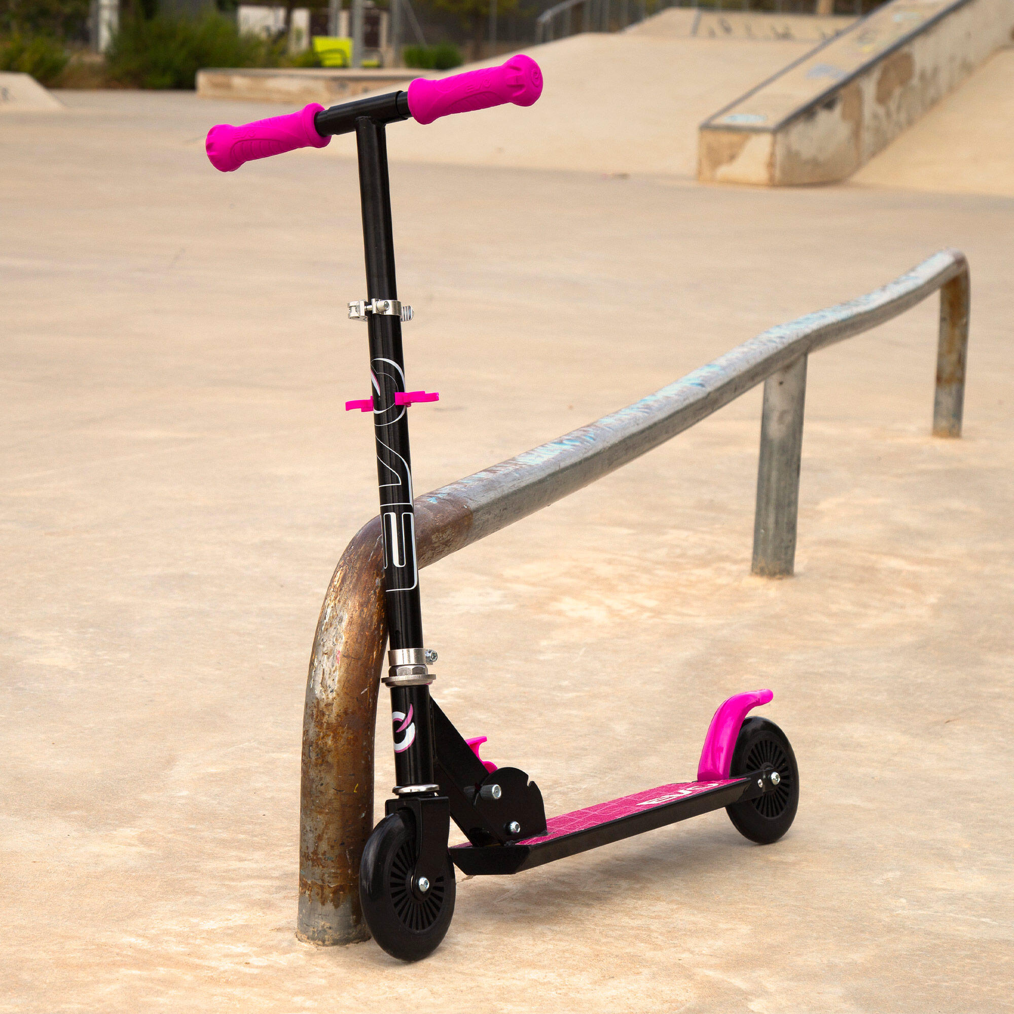 Trotinete de 2 rodas dobrável e ajustável rosa EVO 6/7