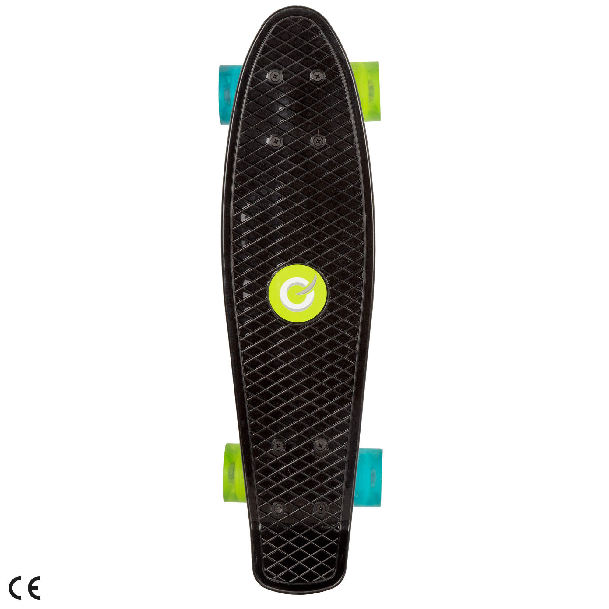 Skateboard noir à 4 roues avec lumières EVO 7/7