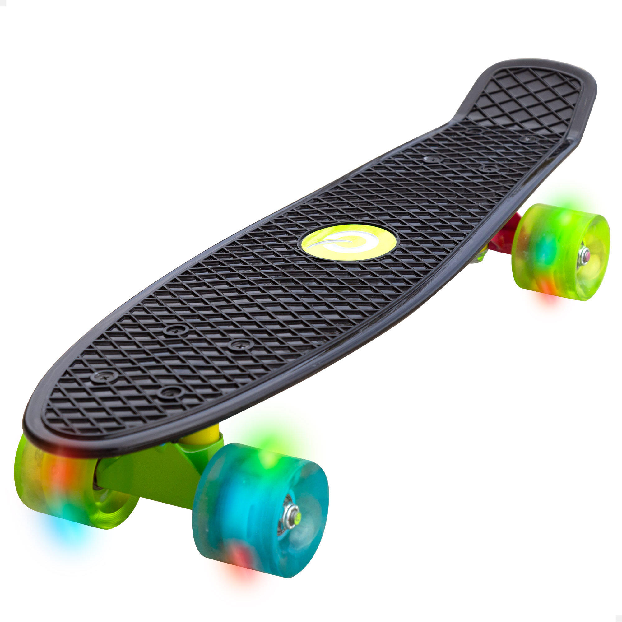 Evo - Skateboard Noir À 4 Roues Avec Lumières Evo - Pad-skate - Noir - Decathlon