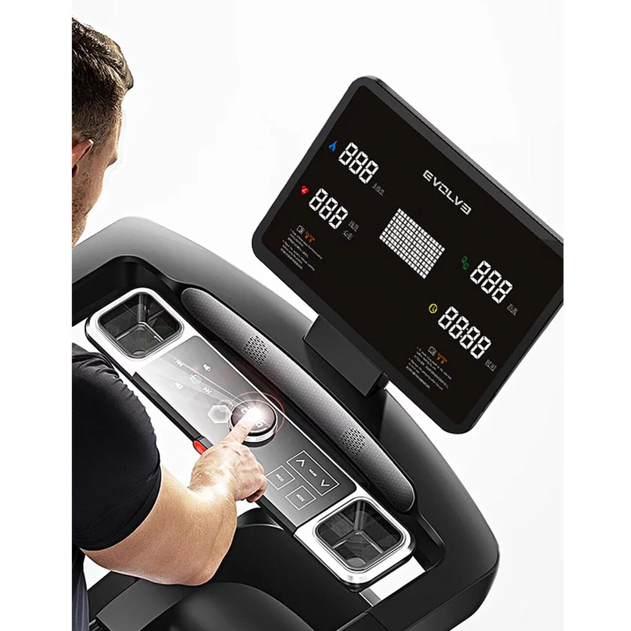 Evolve Fitness HT350LED Loopband - Inklapbaar, Incline, Speakers, LED scherm 4/5