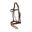 Dy'on Plaited Flash Noseband Hoofdstel With Pull Back Bruin -