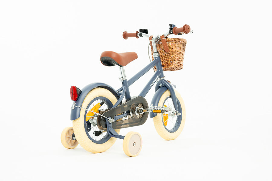 Kinderfiets 12" VINTAGE GERMINA zijwieltjes, mandje 3/7