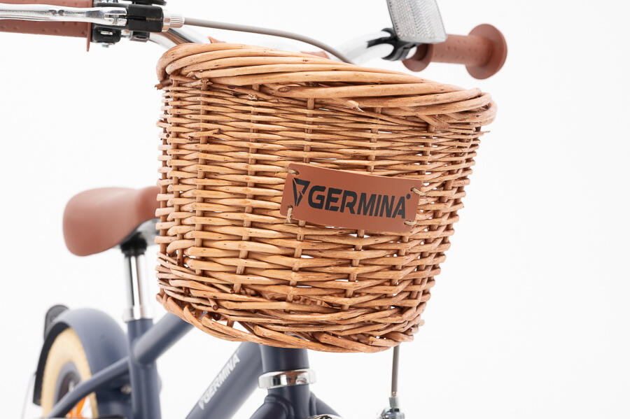 Kinderfiets 16" VINTAGE GERMINA zijwieltjes, mandje 5/7