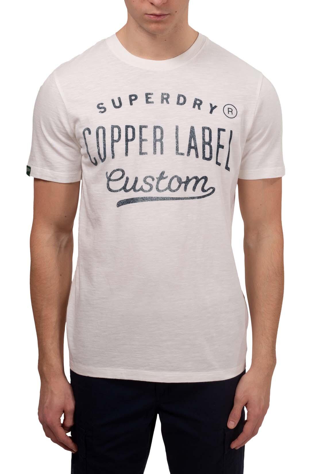 Camiseta de hombre - sportswear - Superdry - algodón 100% - manga corta - blanca 2/5