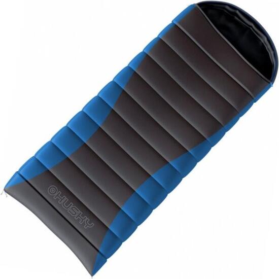 Husky slaapzak dekenmodel dons Drafy 2024 -20°C - 220 cm - Blauw met Oranje
