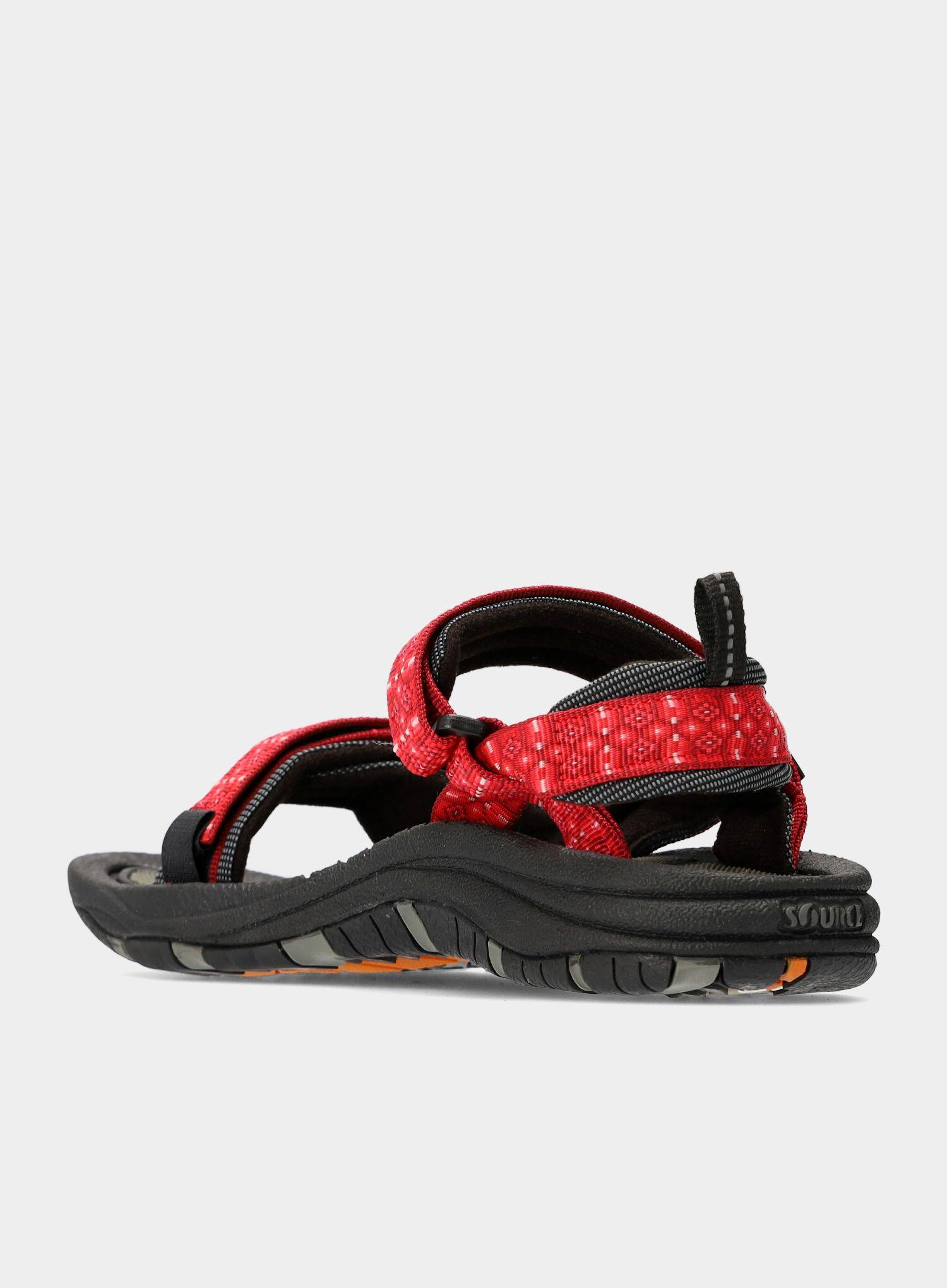 Damen-Sandalen Source Gobi Tribal Rot Sohle A R T Grip EVA X Strap 6-Punkte 3/7