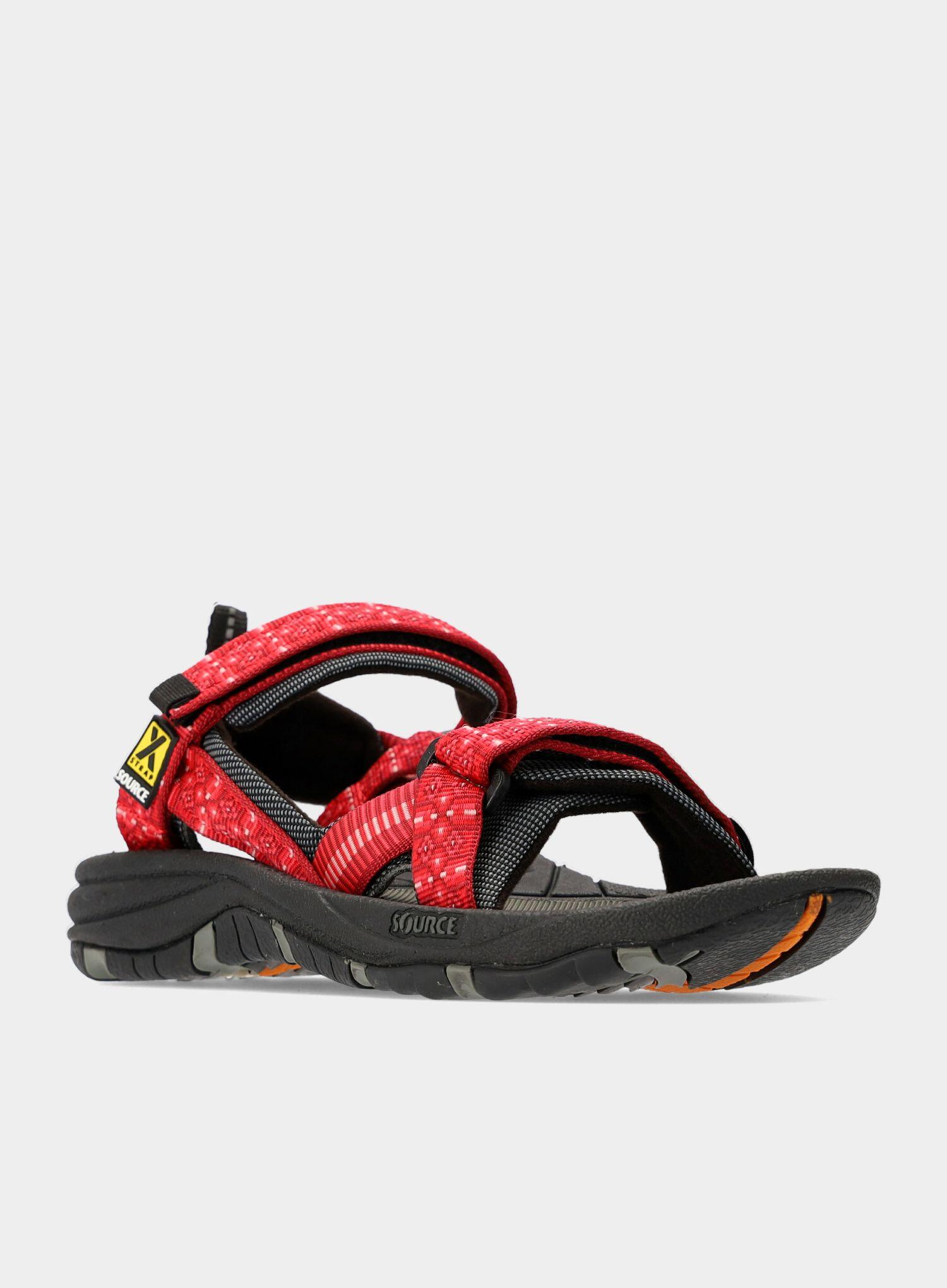 Damen-Sandalen Source Gobi Tribal Rot Sohle A R T Grip EVA X Strap 6-Punkte 4/7