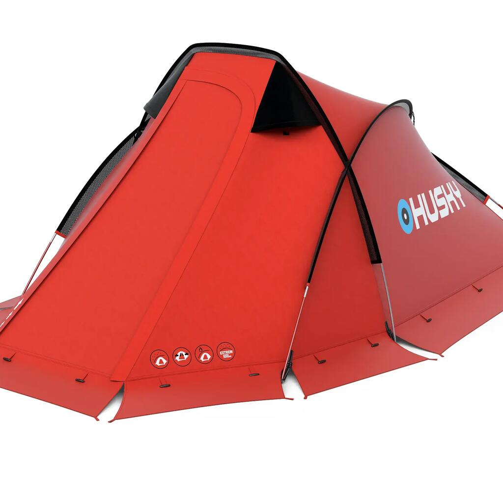 HUSKY Flame 2-Person 4-Season Tent, Lightweight Red Aluminium