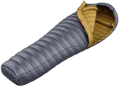 Mumienschlafsack Loft 400 Ebony 195L leichte Daune -17°C - Grau - Erwachsene