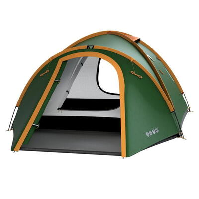 Kampeertent bizon 3 classic - klassieke tent - 3 persoons - groen