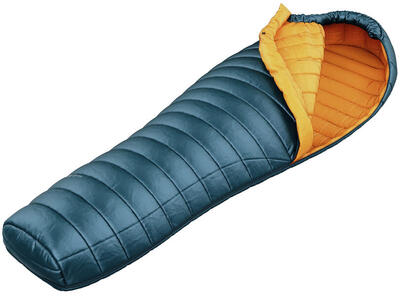 Mummyslaapzak loft 250 legion blue 195l lichtgewicht dons -8°c - blauw