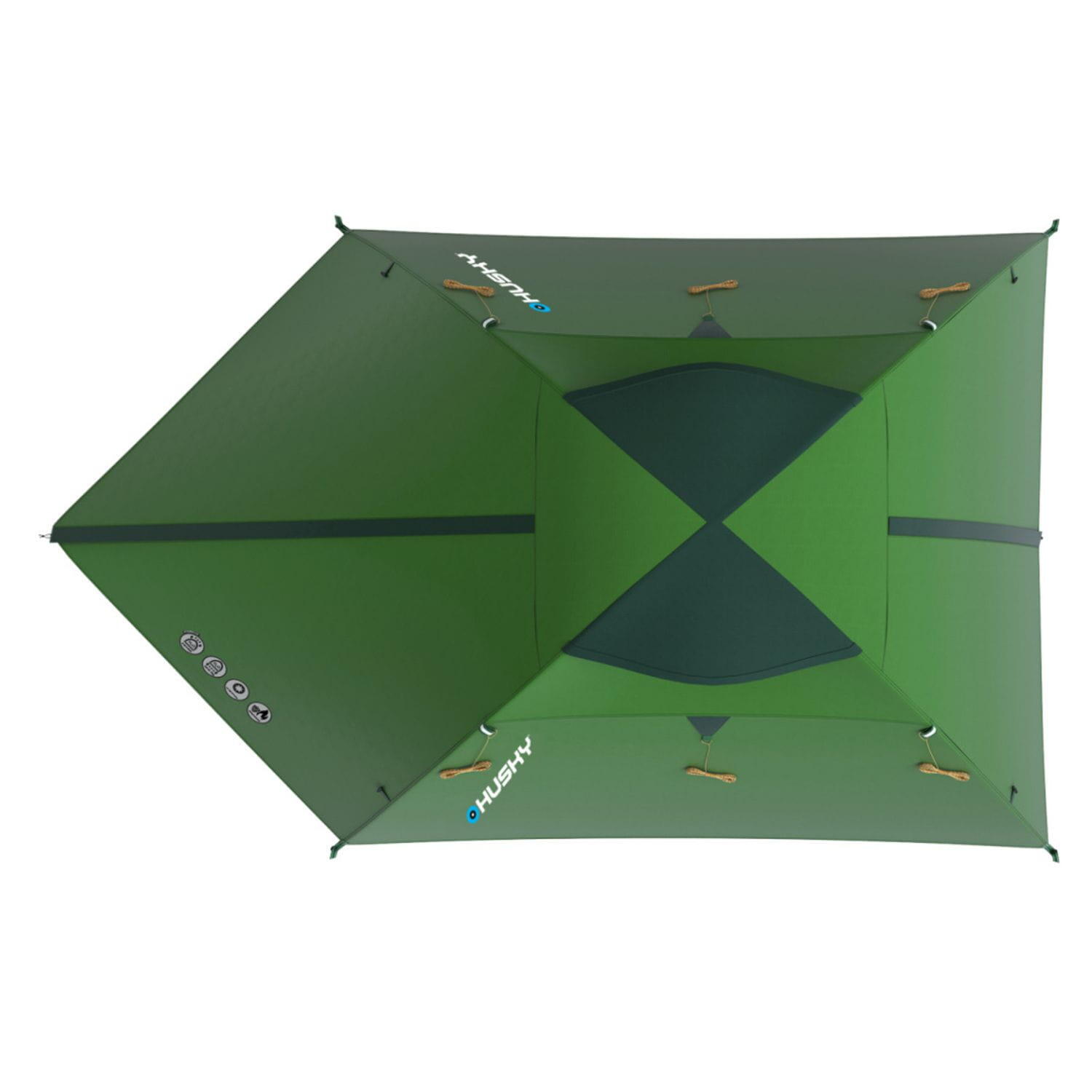 Tente Husky Beast 3 Extreme Light 3 places autoportante, verte Ripstop 210T 5/7