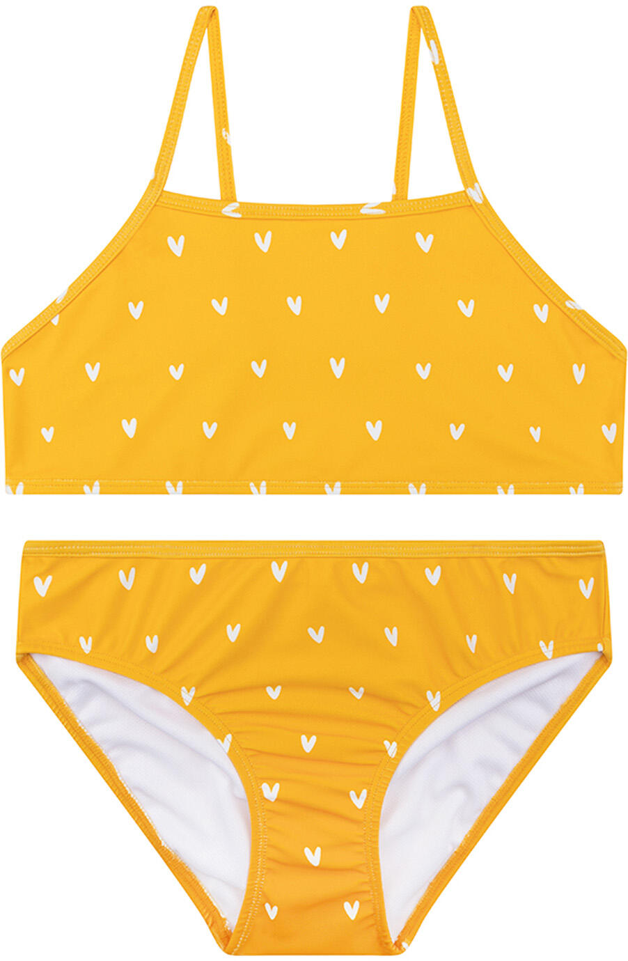 SWIM ESSENTIALS Bikini Mädchen 122/128  Orange Hearts