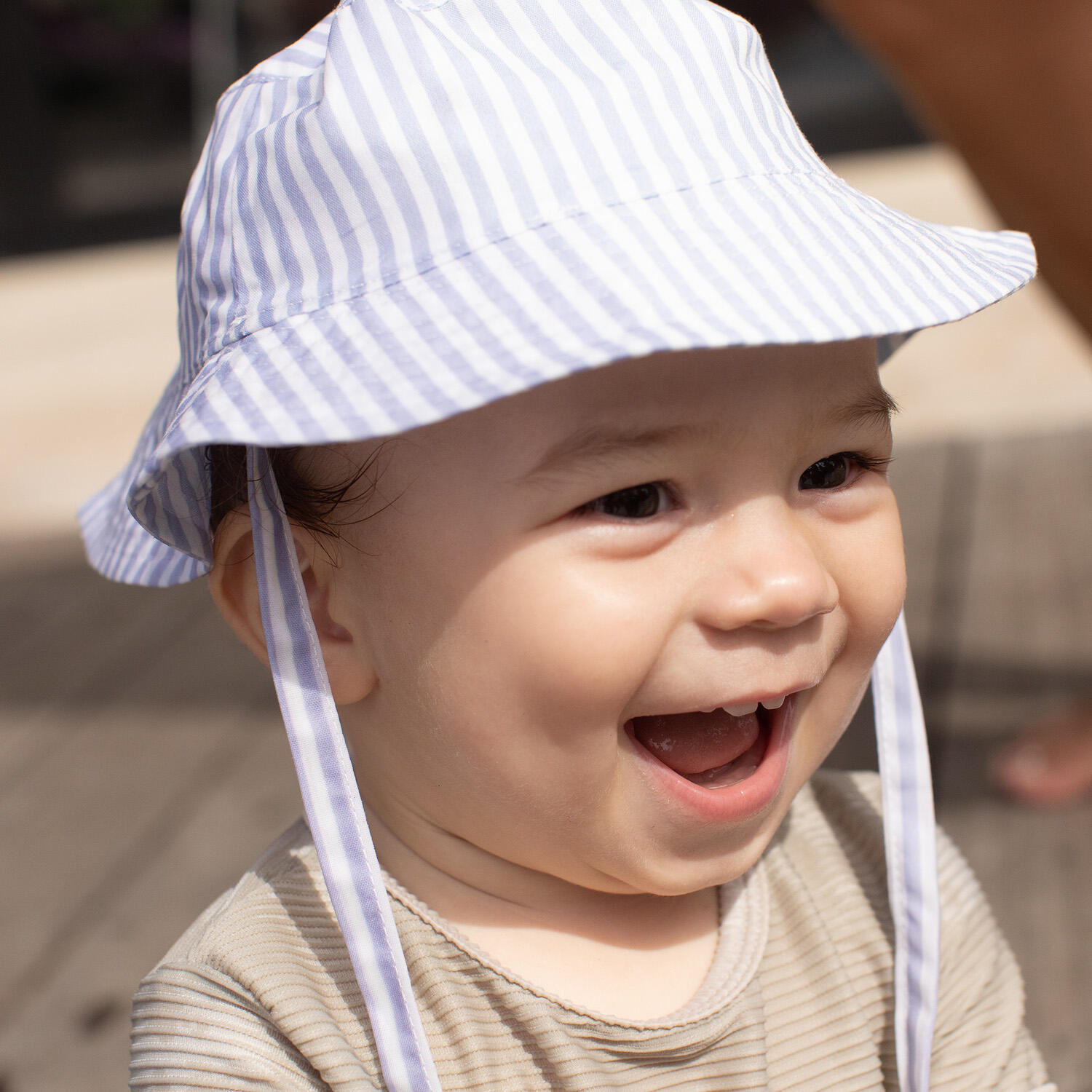 Swim Essentials Sun Hat - Blue/white - Blue Stripes 2/4