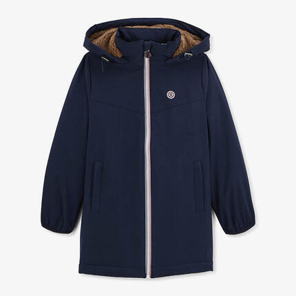 Parka garçon doublure polaire déperlante bleu dark navy Stormer