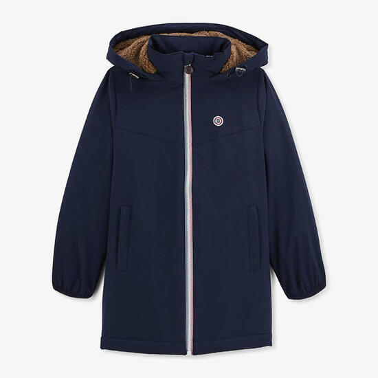 Parka garçon doublure polaire déperlante bleu dark navy Stormer