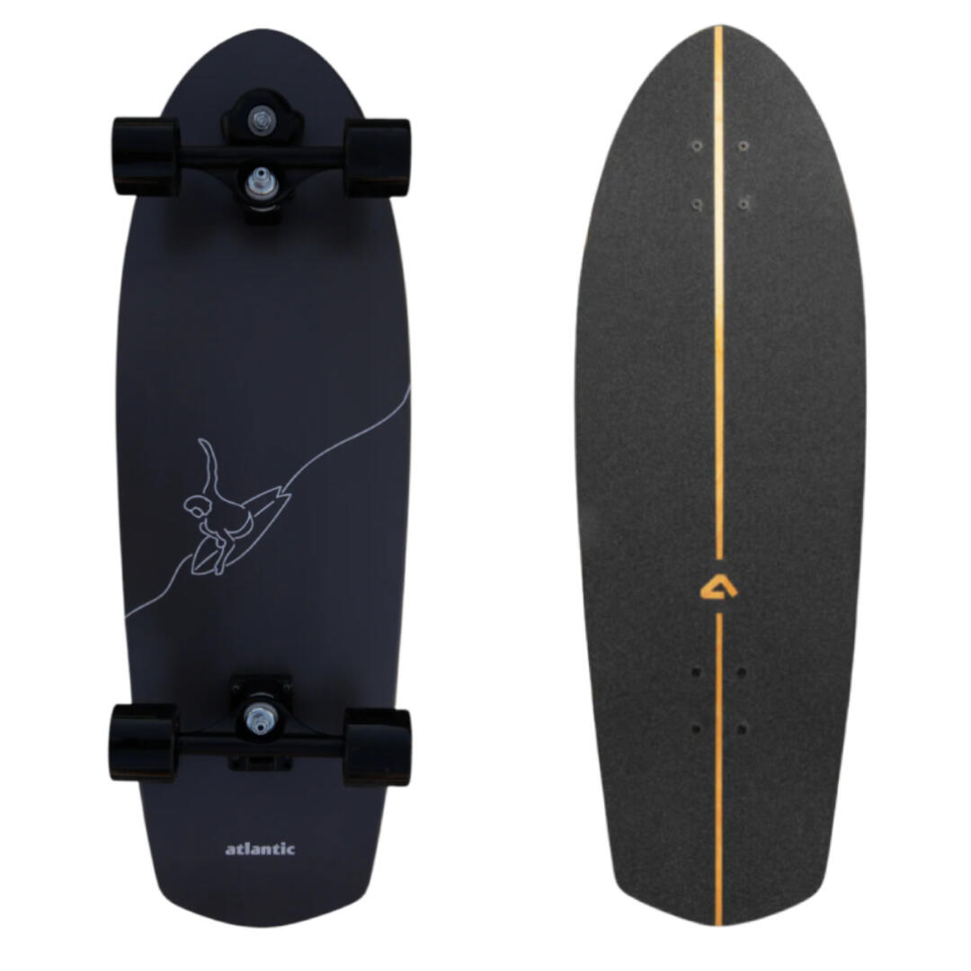 ATLANTIC BOARDS SurfSkate Orka Table 31" Black - 31'' Maple Deck, Slide A5 Truck